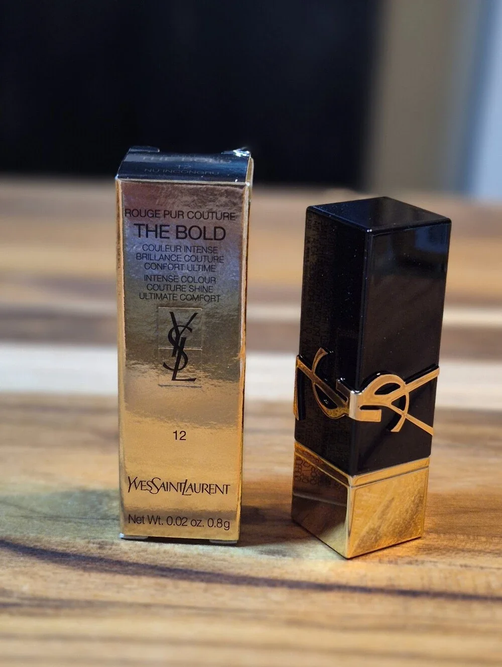 YSL Rouge Pur Couture The Bold Ultimate Comfort: Nu Incongru (12), .02oz, NIB